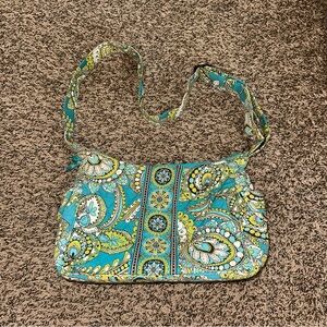Vera Bradley Blue and Green Quilted Shoulder Bag